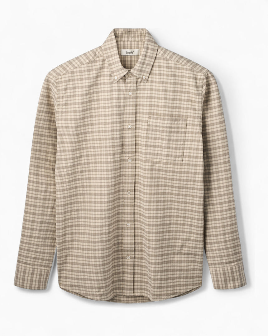Forét Creek Heavy Flannel Check Erkek Gömlek Khaki