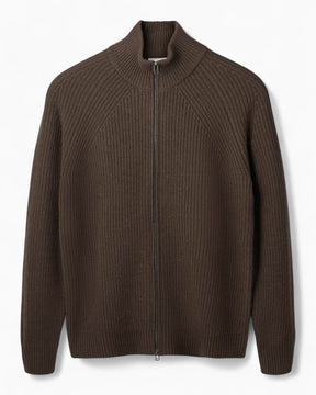 Forét Delta Wool Zip Erkek Kazak Dark Brown
