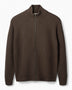 Forét Delta Wool Zip Erkek Kazak Dark Brown