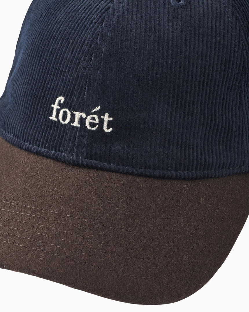 Forét Hawk Corduroy Cap Navy/Brown