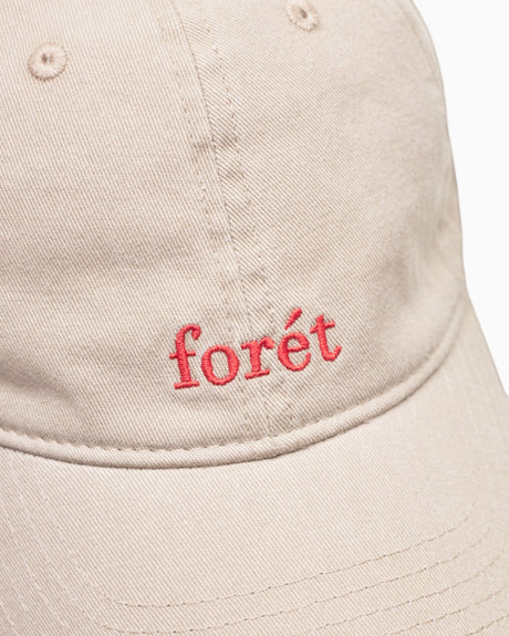 Forét Hawk Washed Cap Khaki Red