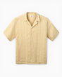 Forét Peer Jacquard Stripe Erkek Gömlek Vintage Yellow