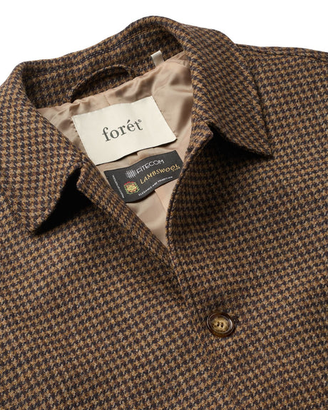 Forét Pine Wool Uzun Erkek Palto Check