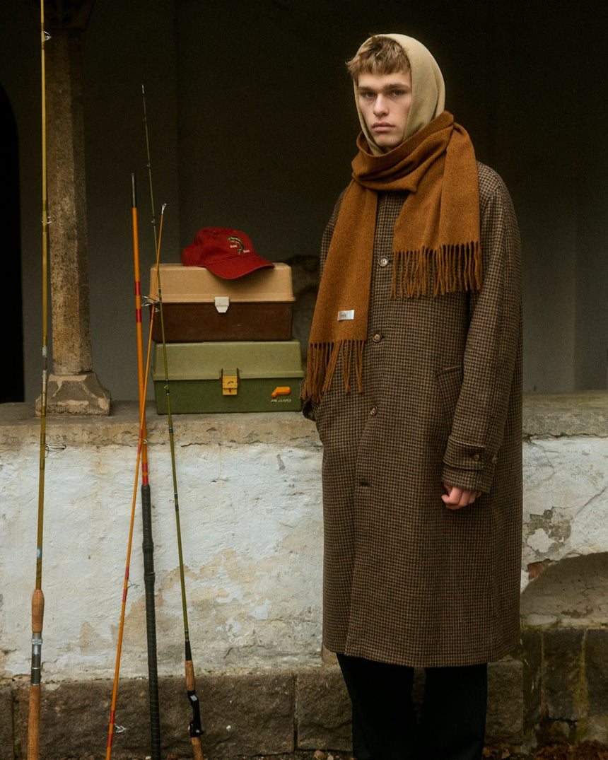 Forét Pine Wool Uzun Erkek Palto Check