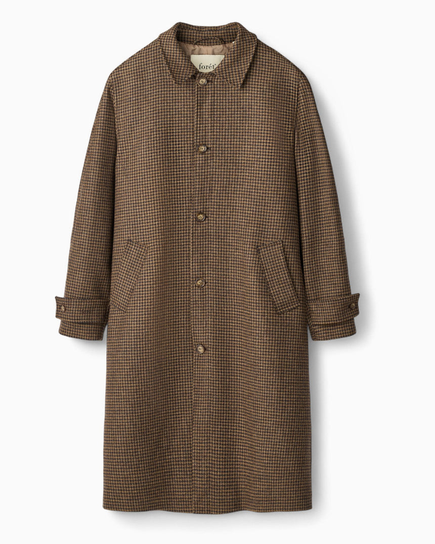 Forét Pine Wool Uzun Erkek Palto Check