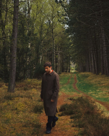 Forét Pine Wool Uzun Erkek Palto Check