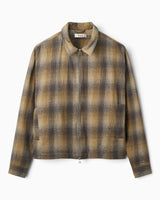 Foret Raven Wool Zip Erkek Gömlek Ceket Fallow Check