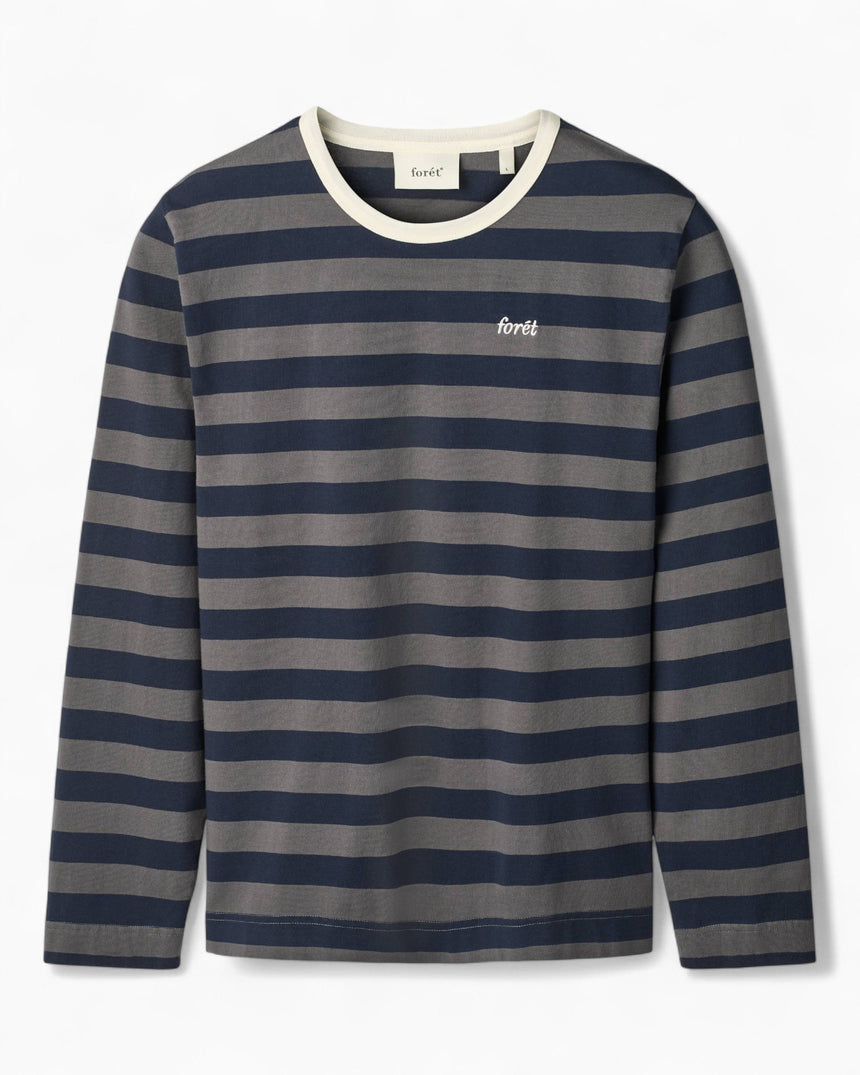 Forét Ray Longsleeve Erkek T-Shirt Navy/Dark Grey