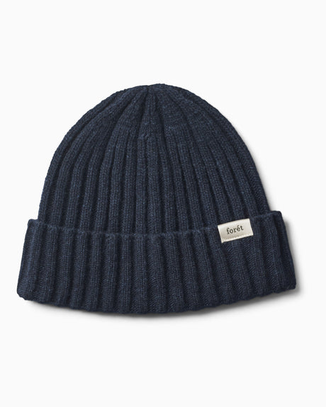 Forét Relax Rib Lambswool Beanie Navy