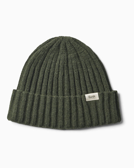 Forét Relax Rib Lambswool Beanie Thyme