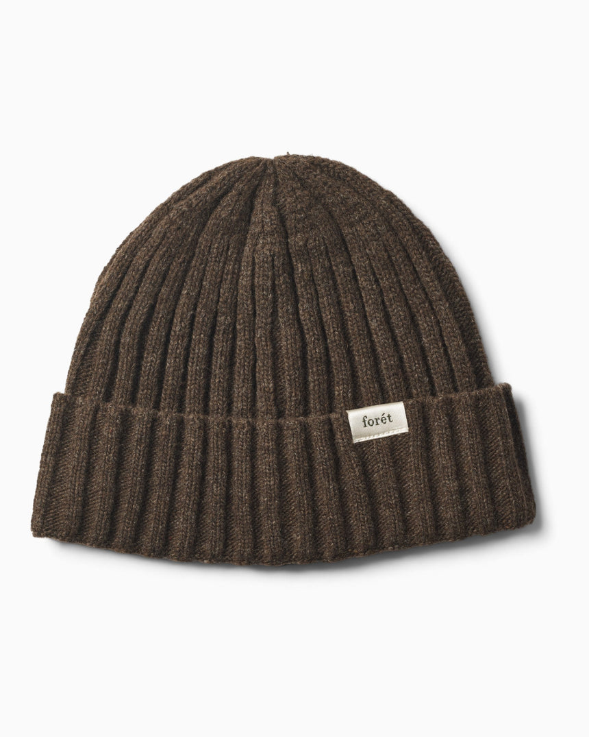 Forét Relax Rib Lambswool Beanie Wood