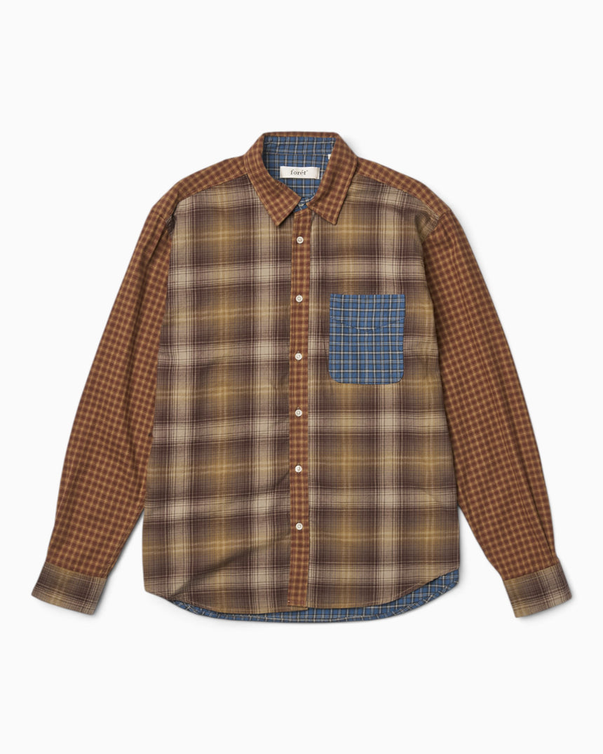 Forét Scout Mix Up Flannel Erkek Gömlek Rust Mix