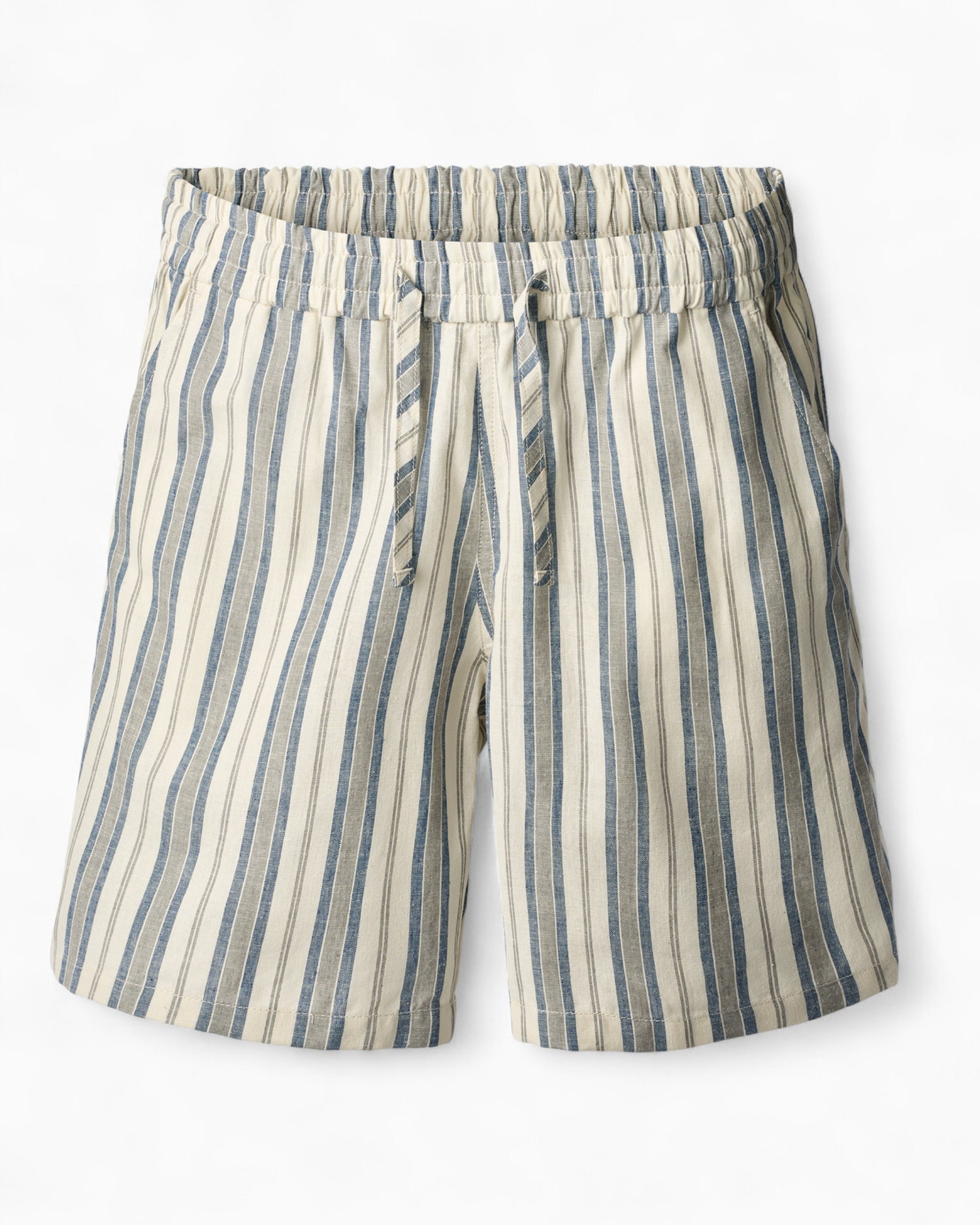 Forét Serene Linen Erkek Şort Blue Stripe