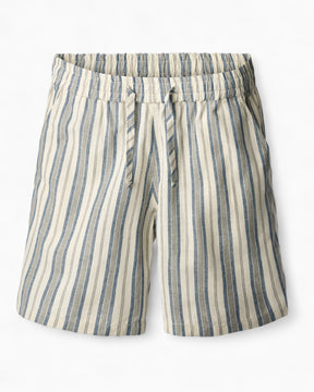 Forét Serene Linen Erkek Şort Blue Stripe