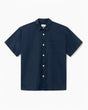 Forét Serene Linen Kısa Kollu Erkek Gömlek Navy