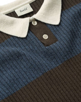 Forét Sow Rib Polo Erkek Triko Blue/Brown