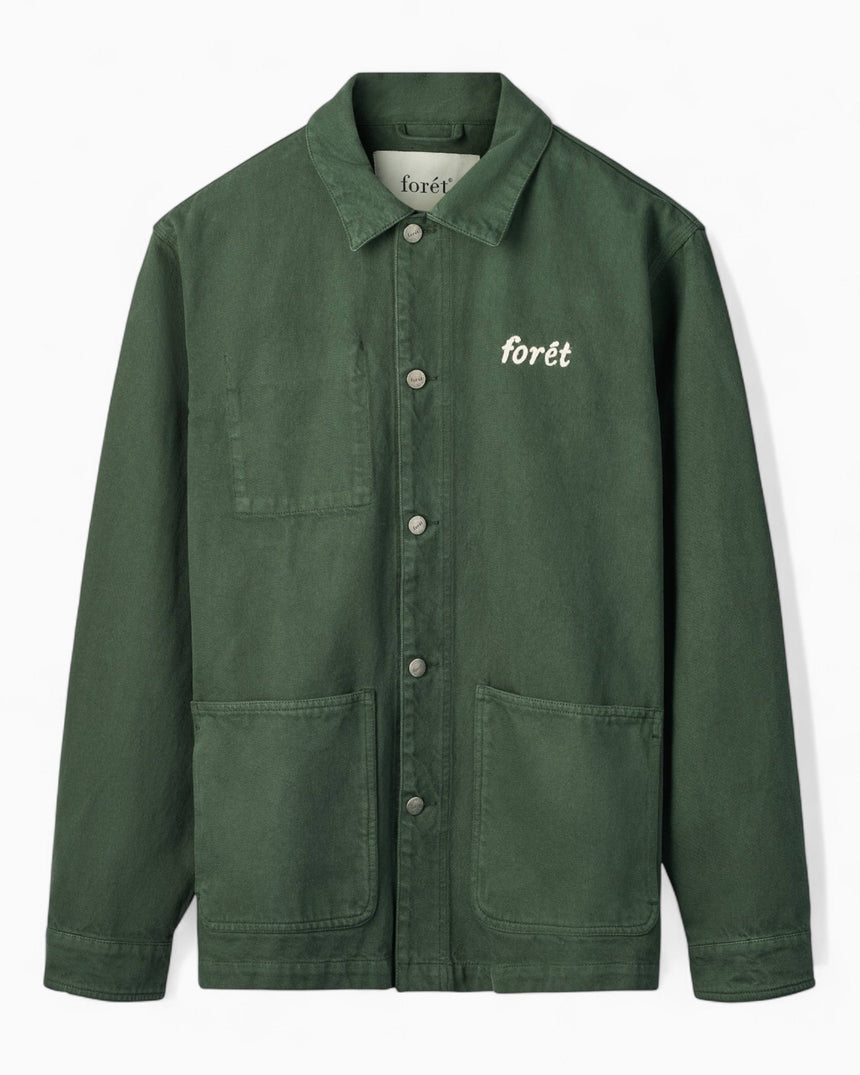 Forét Wood Twill Erkek Gömlek Ceket Dark Green