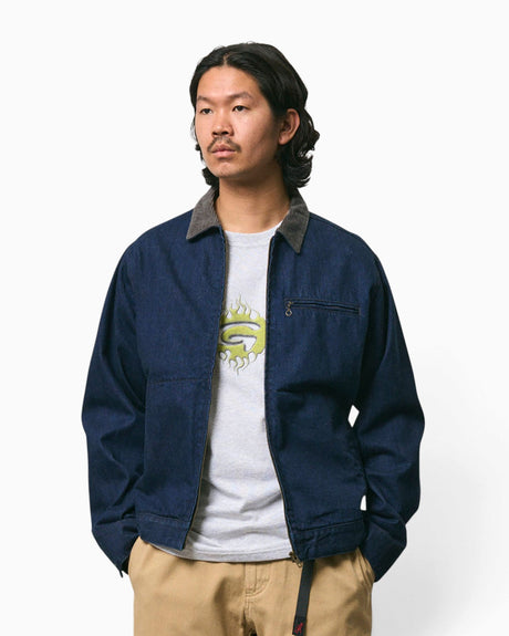 Gramicci Japanese Denim Trucker Erkek Ceket Rinsed Indigo