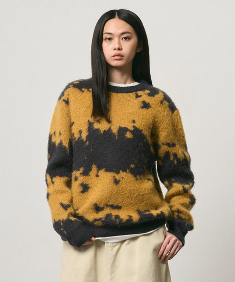 Gramicci Mohair Splatter Erkek Kazak Safron Splatter