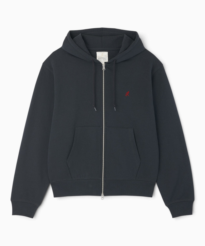 Gramicci One Point Zip Hooded Erkek Sweatshirt Vintage Black
