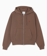 Gramicci One Point Zip Hooded Erkek Sweatshirt Brown