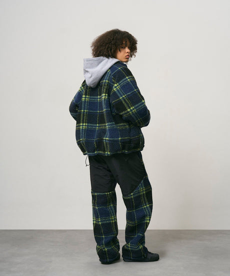 Gramicci Reversible Sherpa Plaid Erkek Ceket Plaid-Black