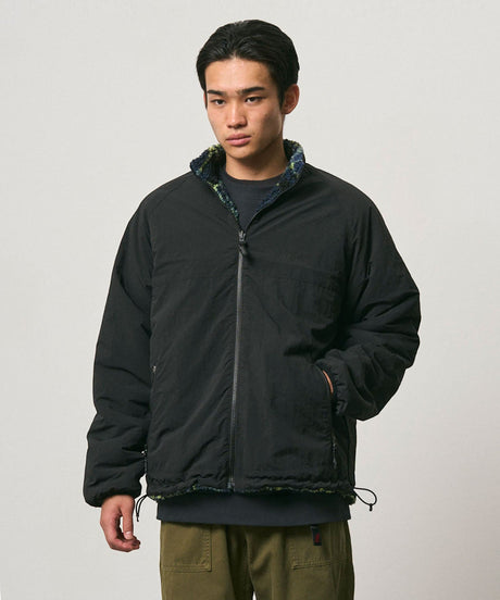 Gramicci Reversible Sherpa Plaid Erkek Ceket Plaid-Black