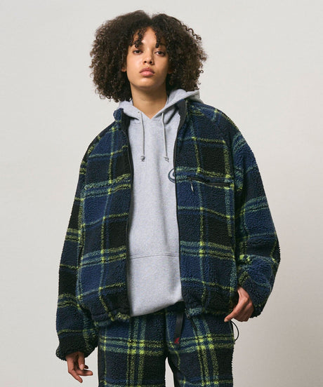 Gramicci Reversible Sherpa Plaid Erkek Ceket Plaid-Black