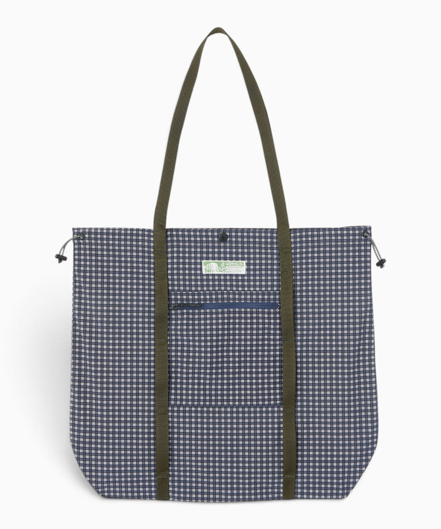Gramicci Utility Tote Bag Navy Check