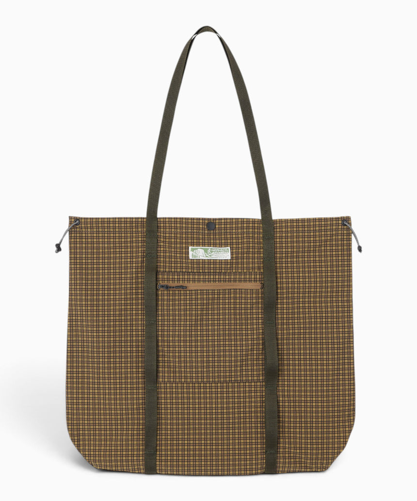 Gramicci Utility Tote Bag Brown Check