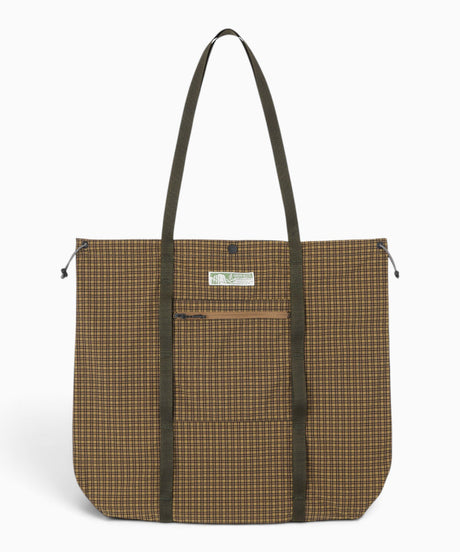 Gramicci Utility Tote Bag Brown Check