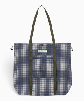 Gramicci Utility Tote Bag Navy Check