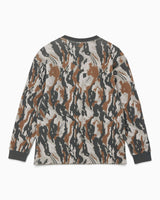 Gramicci Waffle Crew Sweatshirt Bark Camo