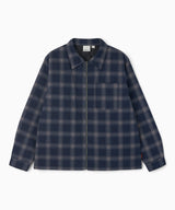 Gramicci Zip-Up Insulated Flannel Erkek Gömlek Ceket Navy Shadow Plaid