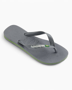 Havaianas Brasil Logo Erkek Terlik Steel Grey