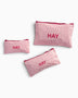 HAY Design Candy Mono Wash Bag Flat (Set of 3) Light Pink