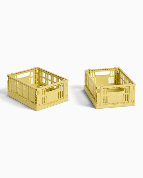HAY Design Colour Crate Mini (Set of 2) Dusty yellow