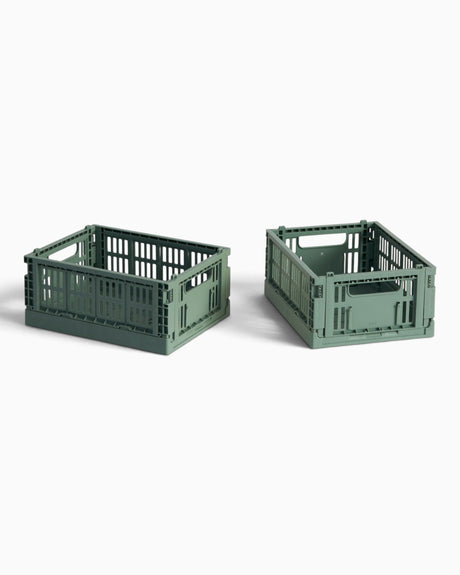 HAY Design Colour Crate Mini (Set of 2) Sage green