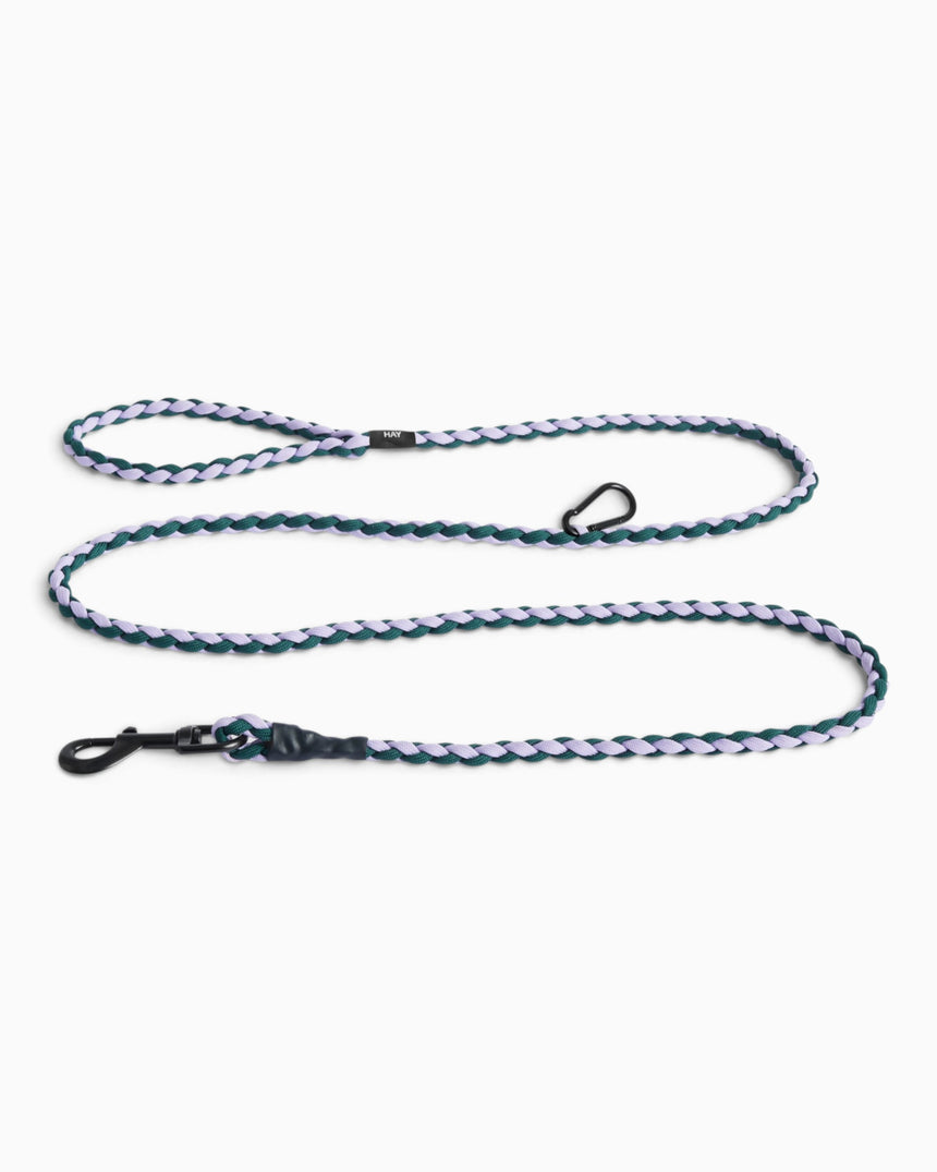 HAY Design Dogs Leash Braided M/L Lavender/Green