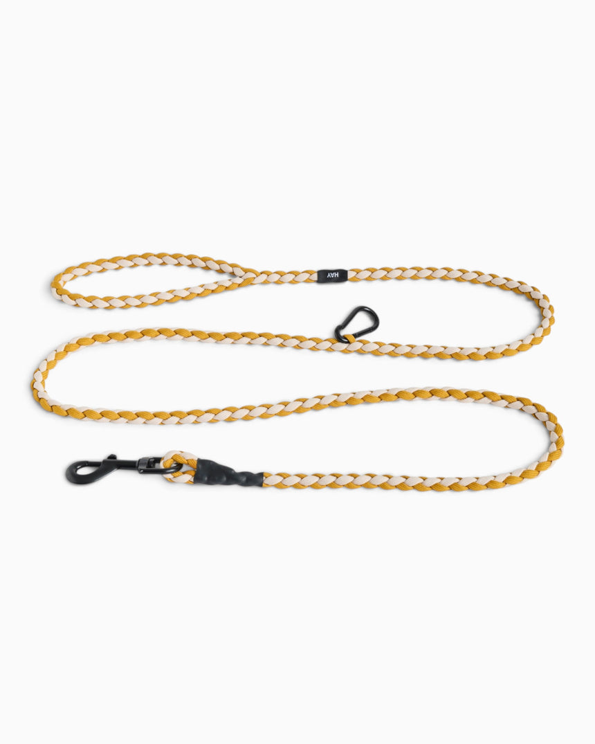 HAY Design Dogs Leash Braided M/L Off-white/Ochre