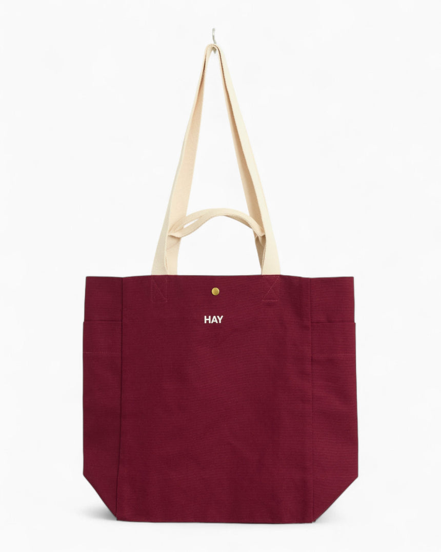 HAY Design Everyday Tote Bag Burgundy