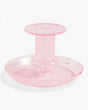 HAY Design Flare Stripe Candleholder Pink/White