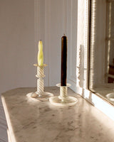 HAY Design Flare Stripe Milk Candleholder Small