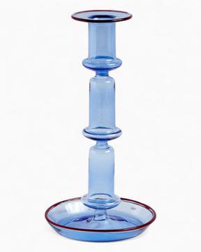 HAY Design Flare Tall Candleholder Light Blue/Red