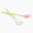 HAY Design Glass Spoons Flat Set of 2 Light Pink/White