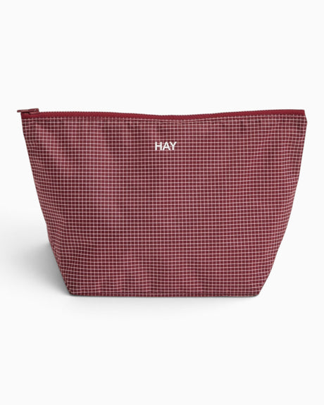 HAY Design Grid Pouch Medium Burgundy