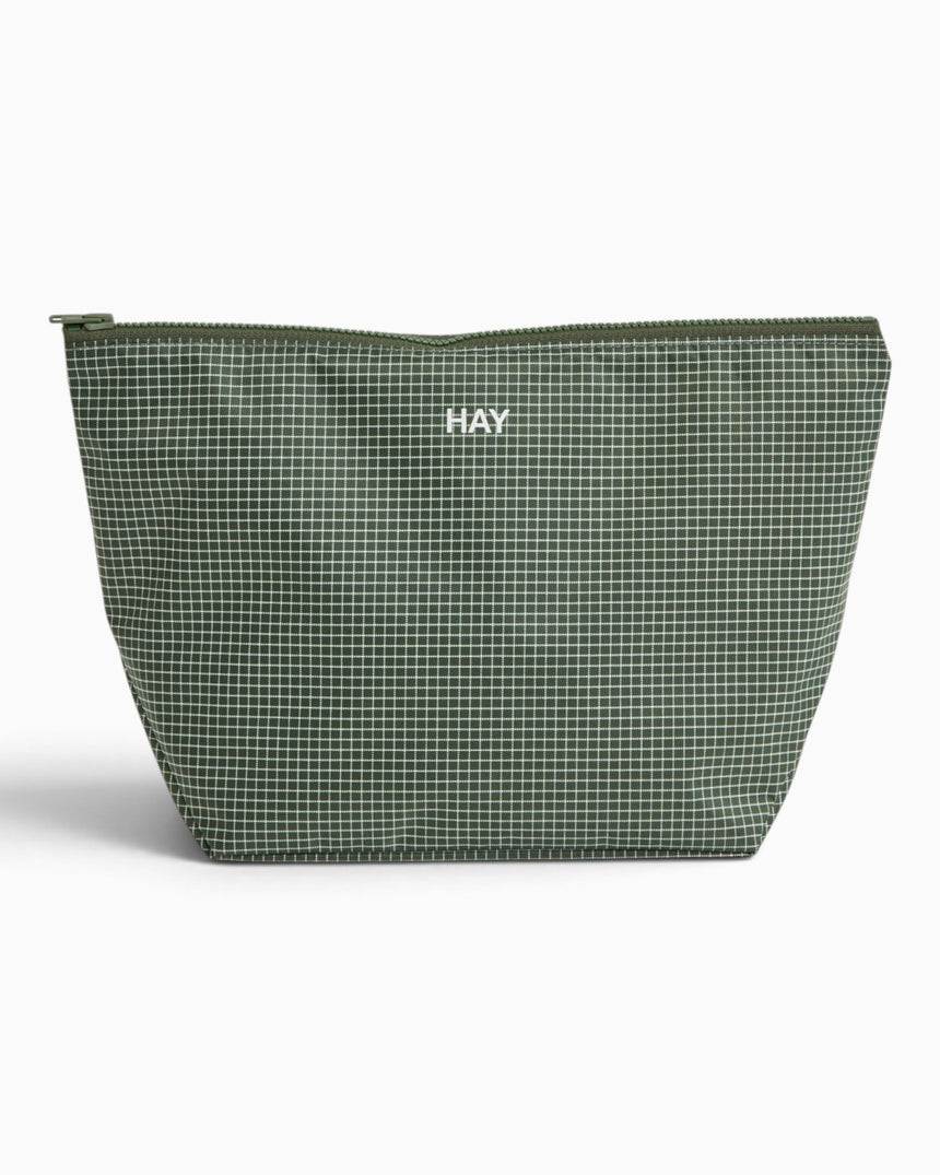 HAY Design Grid Pouch Medium Dark Green