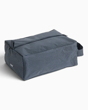 HAY Design Grid Wash Bag Small Dark Blue