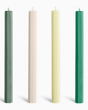 HAY Design Hexagon Candle Set of 4 Greens/Whites