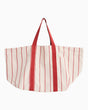 HAY Design Outdoor Market Picnic Bag Medium Beige/Red Stripe